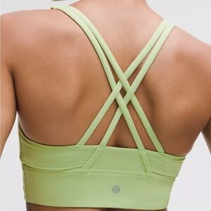 Lululemon Energy Longline Bra SIZE 12 Color Lemongrass / Light Green NWT
